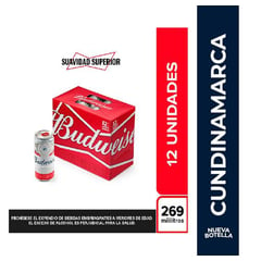 BUDWEISER - Pack X12 Cerveza Budweiser Lata 269 Ml
