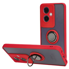 GENERICO - Funda Estuche Mate Con Anillo Compatible Con Oppo A79 5G Rojo