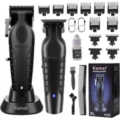 KEMEI - Combo Profesional Barbería Maquina + Trimmer Oferta Especial