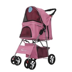 WUUFU - Coche Para Mascotas Paseador Mascotas Plegable Rosa