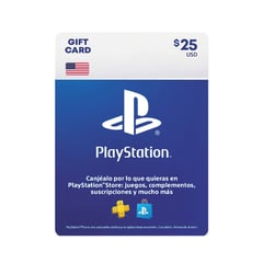 PLAYSTATION - Tarjeta Network PSN 25 Dolares para cuenta USA