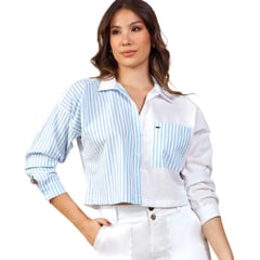 LEG LEGREENY - Camisa De Rayas Corta Para Mujer LeGreeny