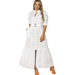 LEG LEGREENY - Vestido Largo para Mujer en Lino Milan LeGreeny