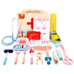 GENERICO - Juego Rol Doctorra Madera Educativo Kit Completo