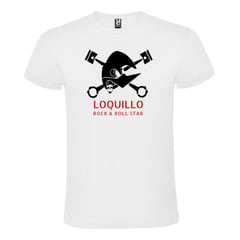 ANONIMO - Camiseta Blanca Loquillo pajaro loco Camisa