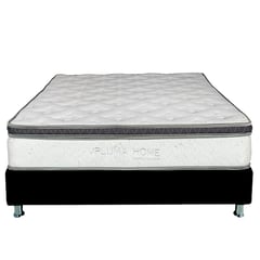 PLUMA HOME - Euro Plus Colchón Semiortopedico sencillo 100x190  Gratis Basecama