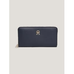 TOMMY HILFIGER - Billetera blanca Essential grande con cremallera