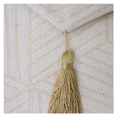 HOMETEX - CAMINO DE MESA ETNICO BEIGE