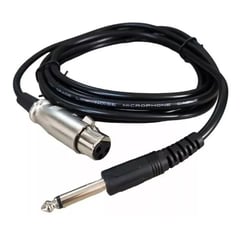 GENERICO - Cable Audio Microfono Xlr Hembra A Plug Jack 6.35 Mm Macho