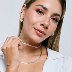 NALUA JEWELRY - Collar plano de plata