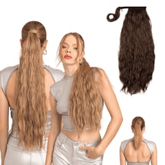 MY DOLL HAIR - Ponytail Ondulada Shak 26 pulgadas - Castaño Dorado