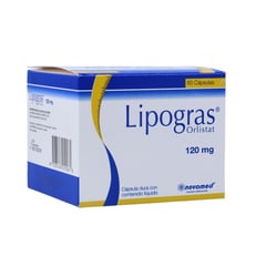 NOVAMED - Lipogras orlistat 120 Mg por 60 Capsulas