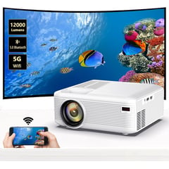 AMERICAN GENERICS - Proyector nativo 1080P compatible con WiFi y Bluetooth