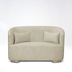 ELITE LIVING - SOFA NOVA 2P CHAMPAÑA MICROFIBRA CRUDO