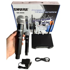 SHURE - SISTEMA INALÁMBRICO CON 2 MICRÓFONOS DE MANO SH 6000