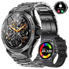 AMERICAN GENERICS - Reloj Inteligente Militar Pantalla AMOLED GPS Llamadas Smartwatch