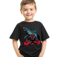 GENERICO - Camiseta niño negra Godzilla