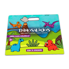 ESTIMULARTE - Libro Para Colorear Dinosaurios Stickers Y Datos