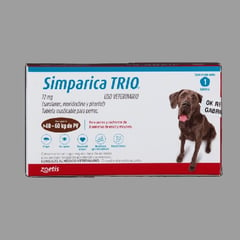 ZOETIS - Simparica Trio Antiparasitario Tableta Masticable 40 A 60kg