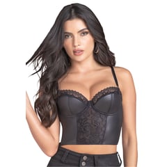 FORMAS INTIMAS - Corset Mujer Negro Fi 6274