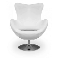 MAGIC CLASS - SILLA POLTRONA EGG MICROFIBRA BLANCO