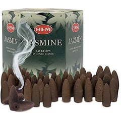 HEM - Incienso Conos De Reflujo Aroma Jazmín Caja x 40