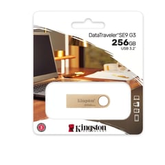 KINGSTON - Memoria USB 256GB Kingstong SE9 G3 METALICA DORADA