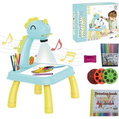 GENERICO - Mesa tablero de dibujo infantil con proyector azul