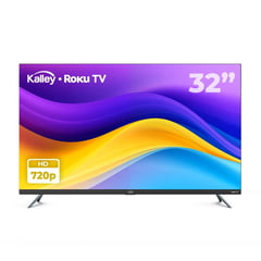 KALLEY - TV 32" Pulgadas 80 cm K-RTV32HD Smart TV Roku T