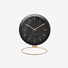 PRESENT TIME - Reloj Despertador Globo Negro