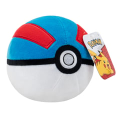 POKEMON - Peluche Poke Bola 12 Cm Greatball Azul-Blanco