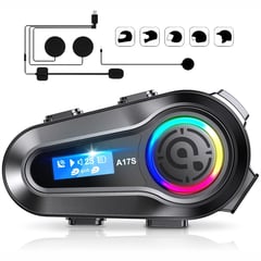 GENERICO - Intercomunicador Para Moto Q08 Luz Rgb Musica Bluetooth 1km