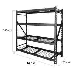 RACK PACK - Rack Estante Anaquel Acero Industrial 2.1 Ton 4 Niveles