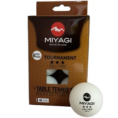 MIYAGI - Bolas Para Ping Pong 3 Estrellas Tt-9903 X6 Uni.Blanc