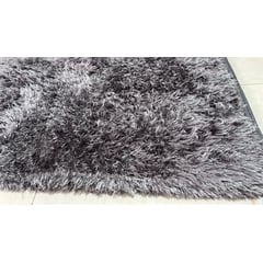 G HOME - Tapete alfombra peluda Gris Brillante 200x150cm Tipo Peluche