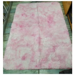 G HOME - Tapete alfombra peluda jaspeada Rosa 2 x 1,5 mt tapete peluche