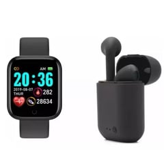 GENERICO - Combo Smart Watch Rosado T55 Especial + Auriculares + 2 Correa