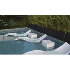 GENERICO - Mesa de centro para piscina jardín exterior e interior rectangular