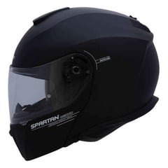 SPARTAN - Casco Gecksv A1 Negro Mate Visor Transparente