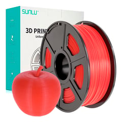 SUNLU - Filamento PLA 175mm Impresión 3D - Rojo