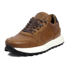 VIAR - Tenis en Cuero Para Hombre Cooper Miel