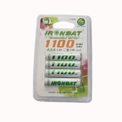 IRONBAT - Pilas Recargables Aaa X4 1100 Mah De Alta Capacidad