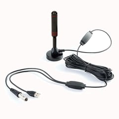 SEISA - Antena Tdt Coaxial Usb De Alta Amplitud 100km De Cobertura