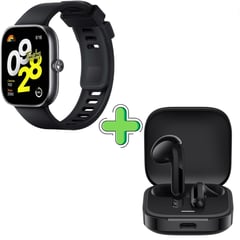 XIAOMI - Redmi Watch 4 negro + Audifonos Redmi Buds 5 negro.