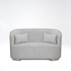 ELITE LIVING - SOFA NOVA 2P CHAMPAÑA MICROFIBRA PLATA