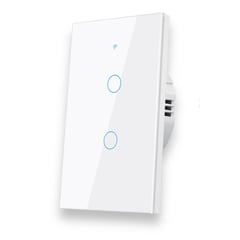 MULTIPLACE COLOMBIA - Interruptor Switch Inteligente Wifi Google Home Y Alexa 2 Botones