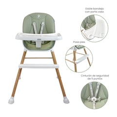 PRIORI - Silla Comedor Bebe 5 en 1 Executive Verde