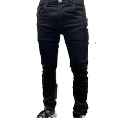 GENERICO - Pantalon Jean licrado Para Hombre Clasico skinny slim fit NEGRO