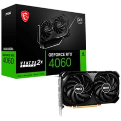 MSI - Tarjeta De Vídeo GeForce RTX 4060 VENTUS 2X BLACK OC 8GB