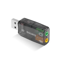 GENERICO - Adaptador de tarjeta de sonido de audio USB